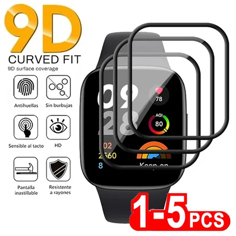 Пленка Awkanger 9D для Redmi Watch 3 Active 2 Lite, Xiaomi Mi Watch Color Lite 2019 poco, 5 шт.
