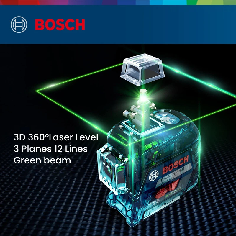 Уровень лазерный Bosch 12 линий водонепроницаемый пыленепроницаемый