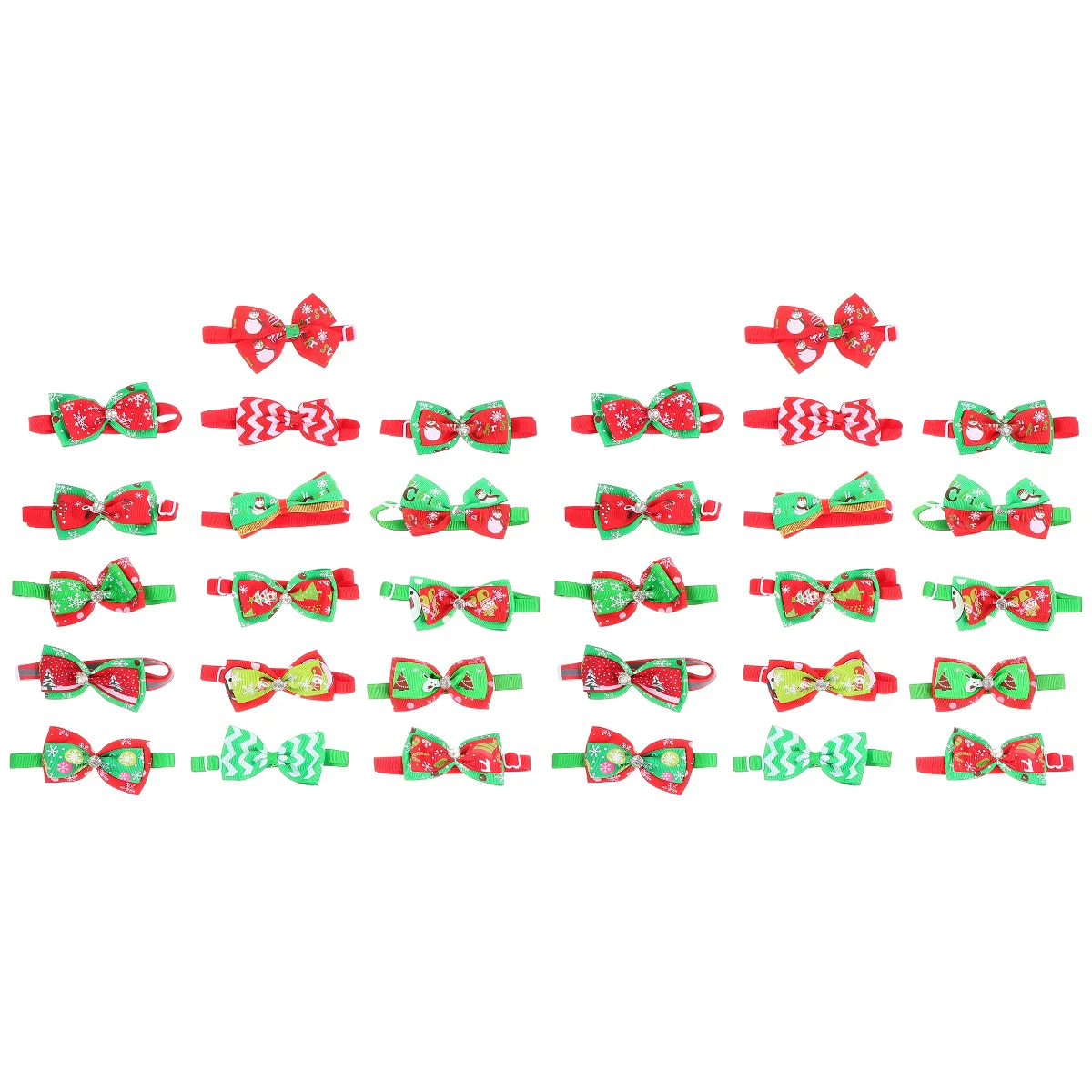 

32 Pcs Christmas Pet Dog Cat Xmas Bows Collar Puppy Grooming Accessories
