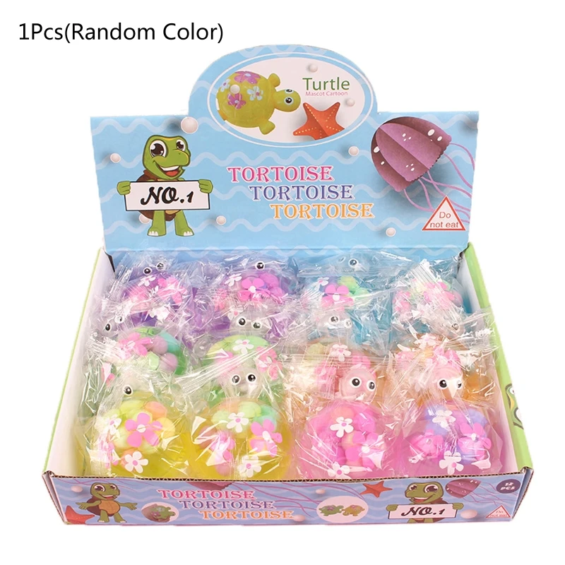 

2.76x1.97x3.74" Pinch Soft Turtle Beads Relieve Stress Luminous Portable Rebound Toys Table Game Creative Baby Gift N0HD