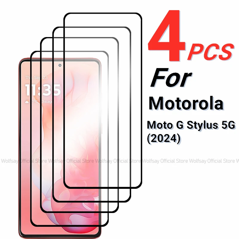 Закаленное стекло для Motorola Moto G Stylus 5G 2024 Защита экрана стеклянная пленка телефона