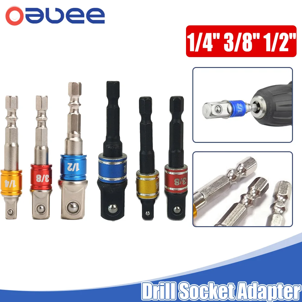 

Переходник для дрели с шестигранным хвостовиком на квадратный, 1/4 дюйма, 3/8 дюйма