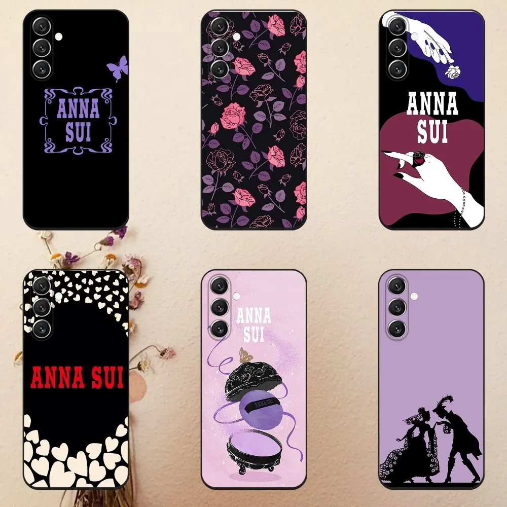 Purple Brand A-ANNA S-SUI Phone Case For Samsung Galaxy A13 A21s A22 A31 A32 A52 A53 A71 A80 A91 Soft Black Cover