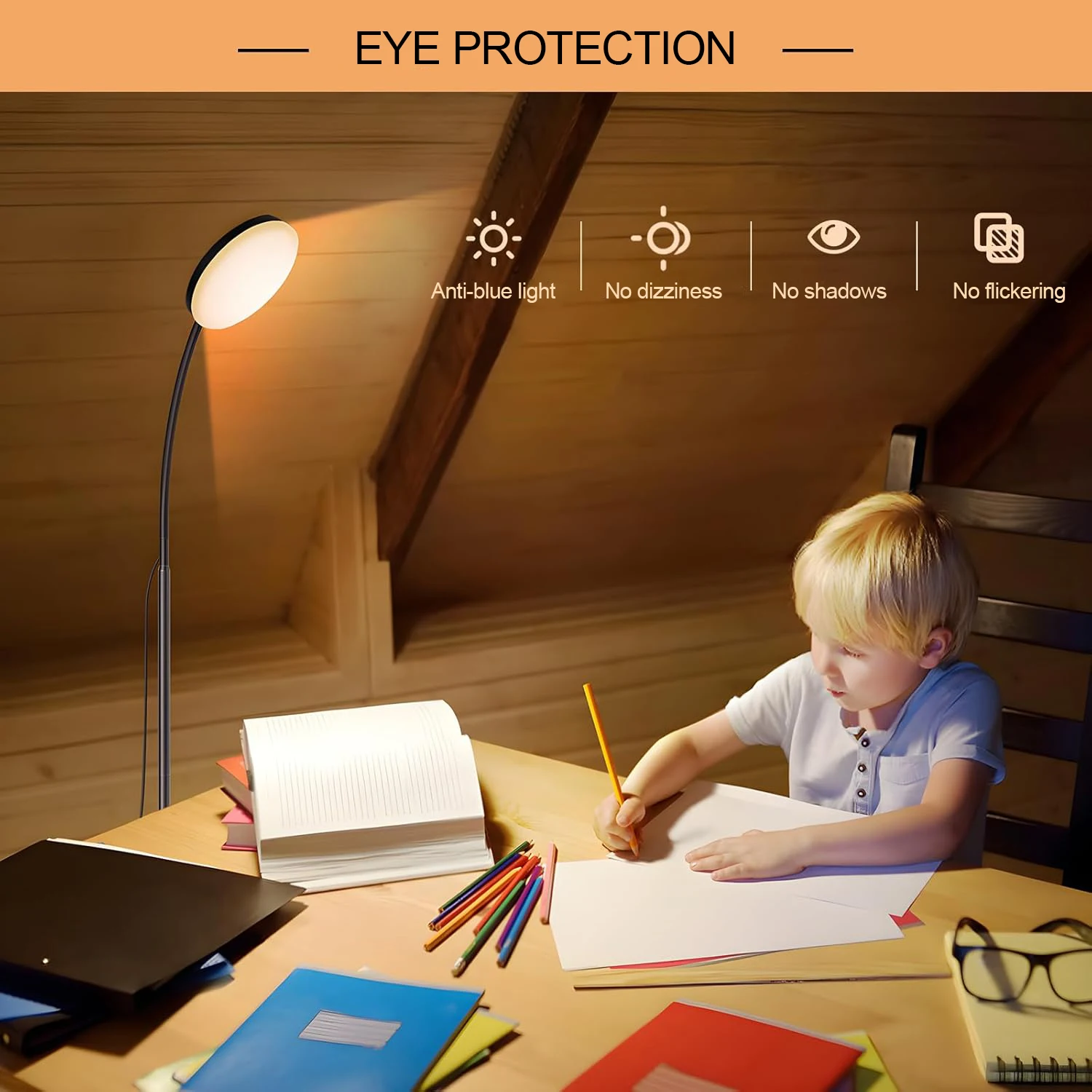 Лампа напольная с регулируемой яркостью и цветовой температурой 3000-6000K