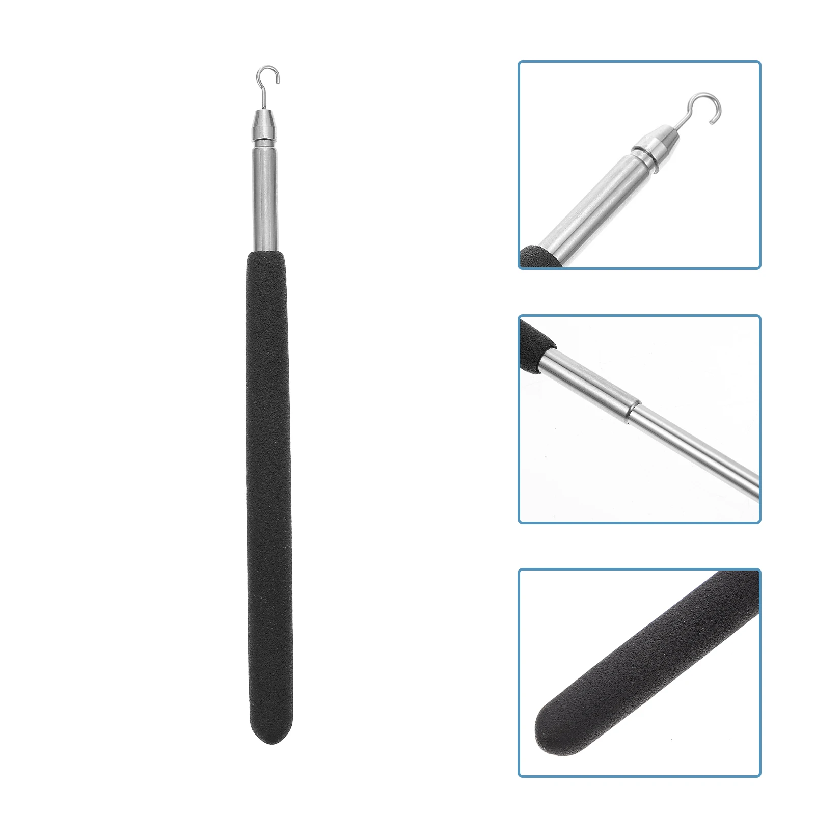 

1Pc Stainless Steel Wearing Bracelet Helper Wear Bracelet Link Chain (Black)