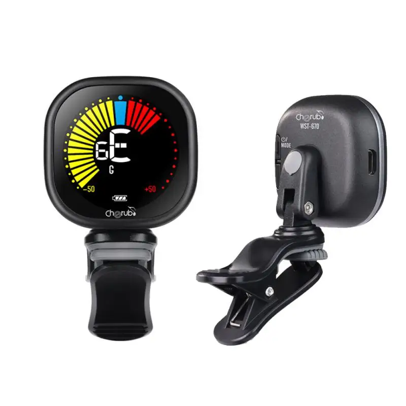 

Cherub WST-670, перезаряжаемая электрическая гитара, строительный зажим на мини-ЖК-тюнеры для хроматической гитары, скрипки