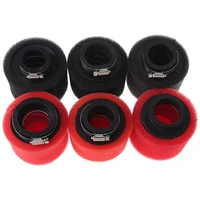 motorcycle tools 1pc black red straight neck foam air filter 35mm 38mm 42mm 45mm 48mm sponge cleaner moped scooter dirt pit moto
