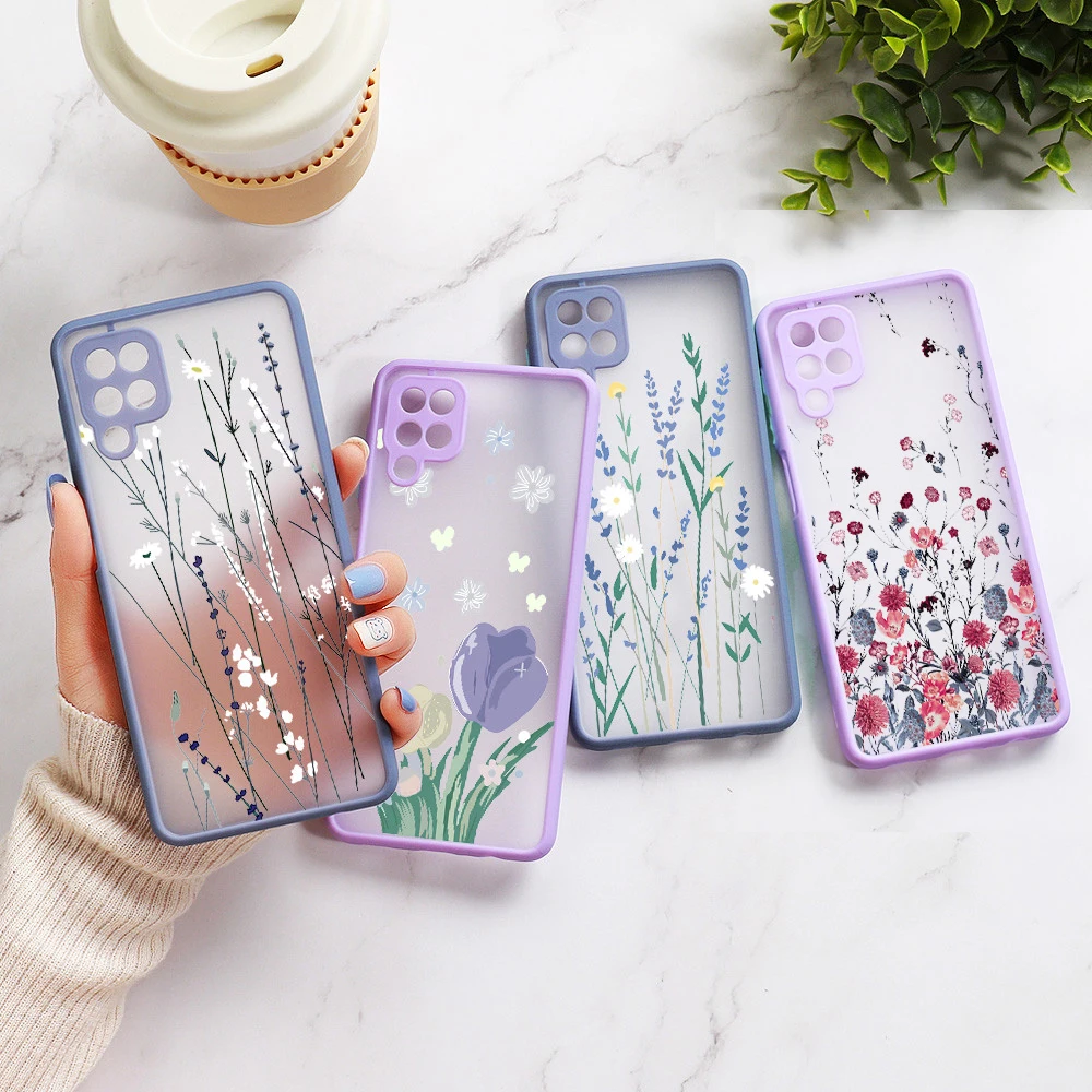 

S20 FE Case For Samsung A12 Case Luxury Funda Galaxy A51 A50 A32 A40 A31 A52S 5G A72 A71 A30 A70 A21s S21 Ultra A 12 Matte Cover