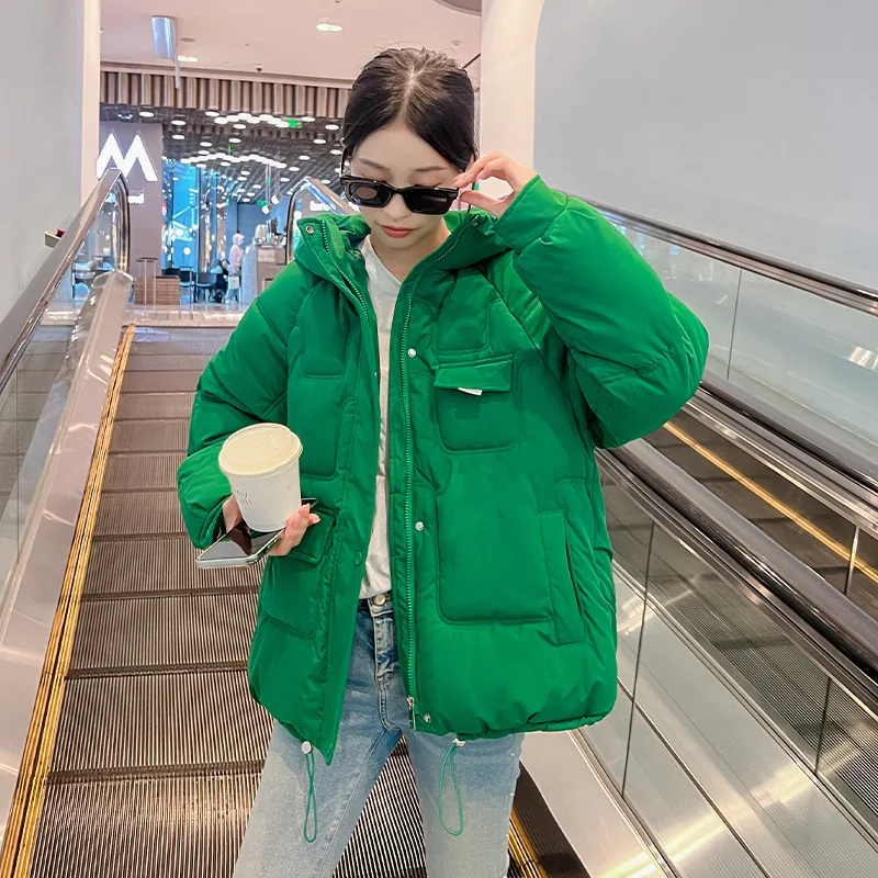 Women's Short Cotton Clothes 2022 Autumn and Winter New Parkas Version Loose Student Thickening Clothes Fashion Cotton Clothes
