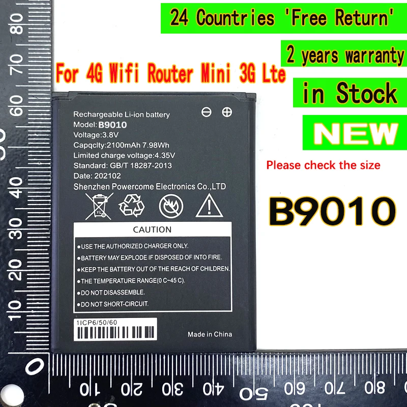 Аккумулятор B9010 2100 мА · ч, для B9010, 4G, Wi-Fi-роутера, 3G, Lte, MIFI-роутера, точки доступа, модема высокого качества Аккумулятор B9010 2100 мА · ч, для B9010, 4G, Wi-Fi-роутера, 3G, Lte, MIFI-роутера, точки доступа, модема высокого качества