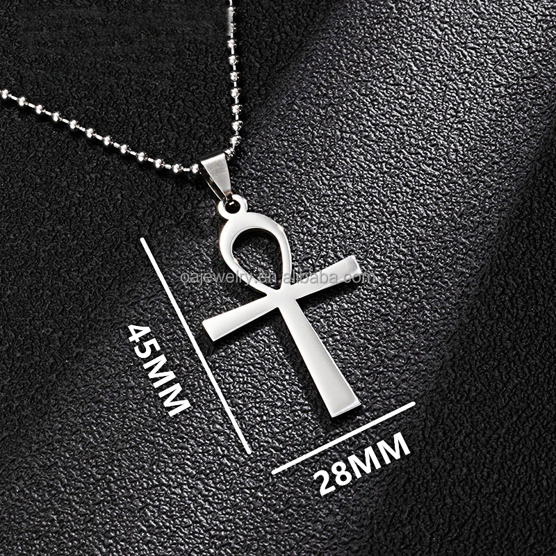 

Hip hop Cutting Stainless Steel Jewelry Silver Color Cross Charm Cut Out Men Pendant Necklace for ChristiansOnlyArt