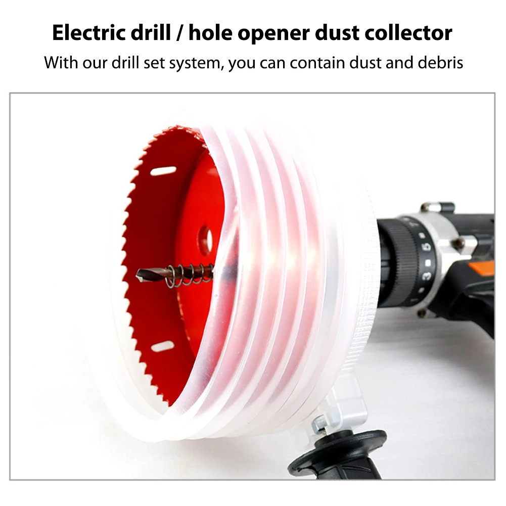 

Electric Hammer Drill Dust Collector Perforator Horseshoe Speaker Opener Dust Cover Metal Drill Bit Saw Attachment Accessories