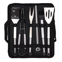barbecue grill bbq barbecue tool set outdoor barbecue utensils cloth bag 9 piece set available from stock