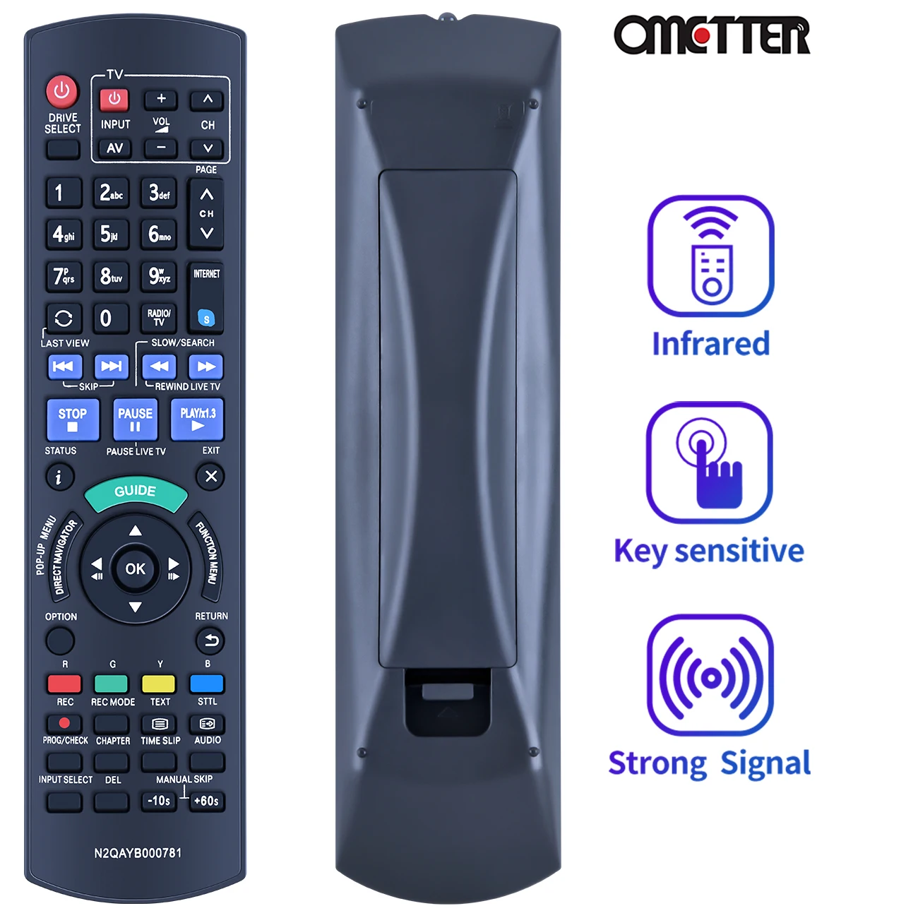 

New N2QAYB000781 for Panasonic HDD Recorder Remote Control DMR-HW220 DMR-HW220GN DMR-HWT130