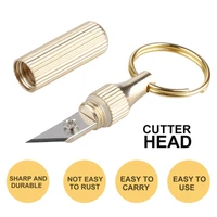 creative brass knife portable mini knife multi function car keychain small pendant unpacking express out of the box