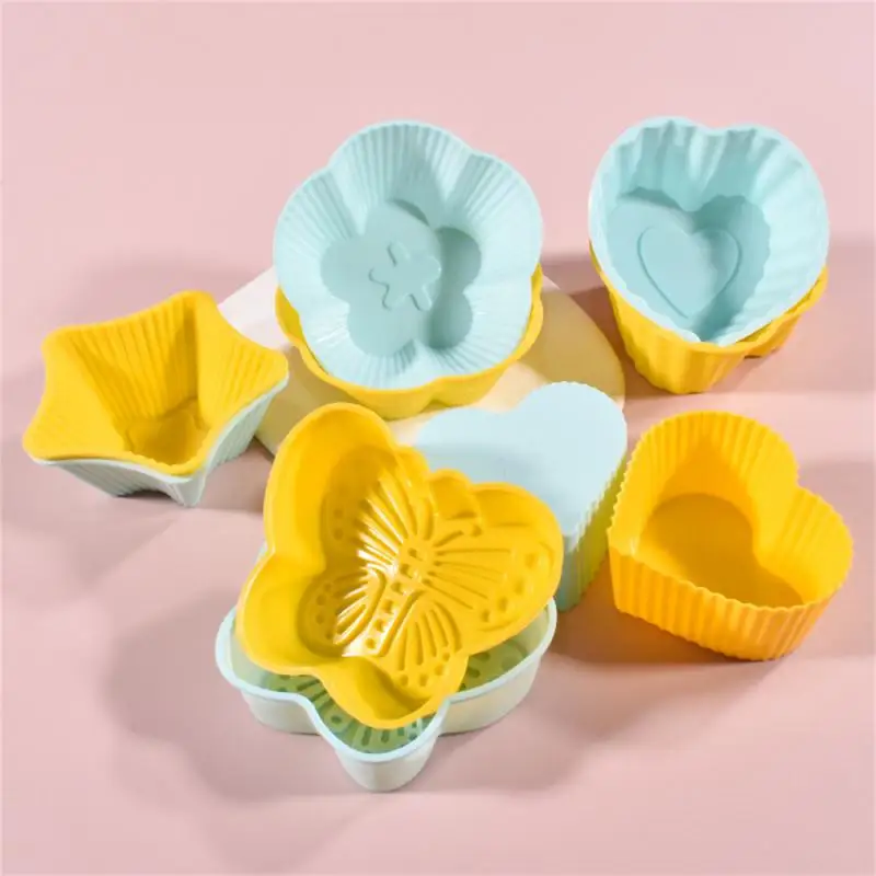

1pc Silicone Cake Cup Heart-shaped Butterfly Muffin Cupcake Baking Molds Home Kitchen Cooking Supplies Cake Decorating Tools
