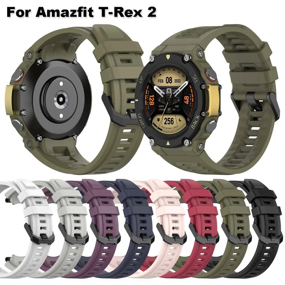 

Ремешок для Huami Amazfit T-REX 2, умные часы, силиконовый ремешок для женщин и мужчин, браслет для Amazfit T Rex 2, браслет, аксессуары Correa