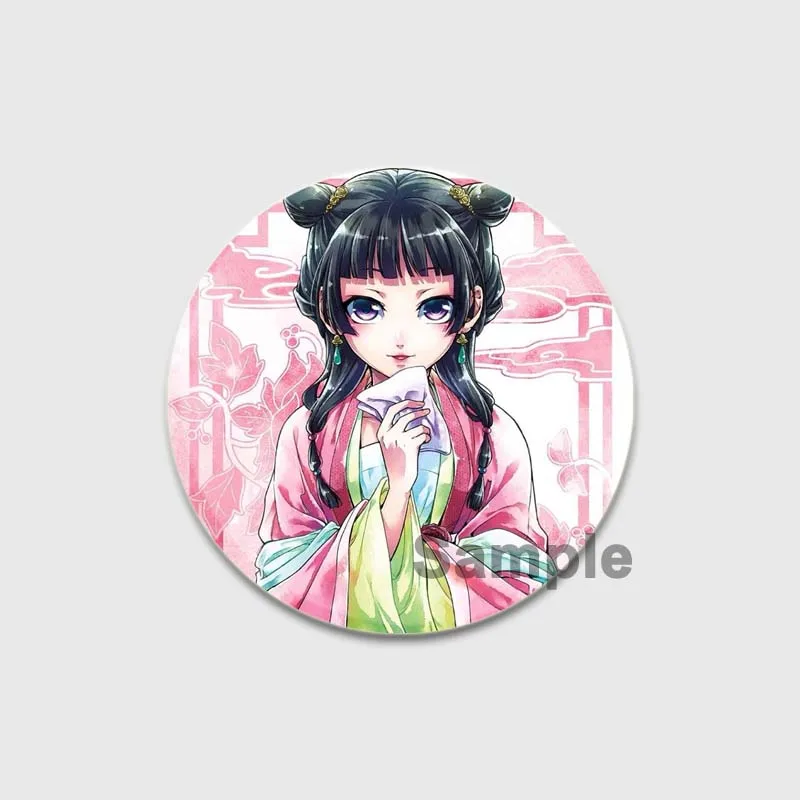 

Пластиковые булавки аниме «Дневники аптекартии» Jinshi Maomao 32/44/58 мм