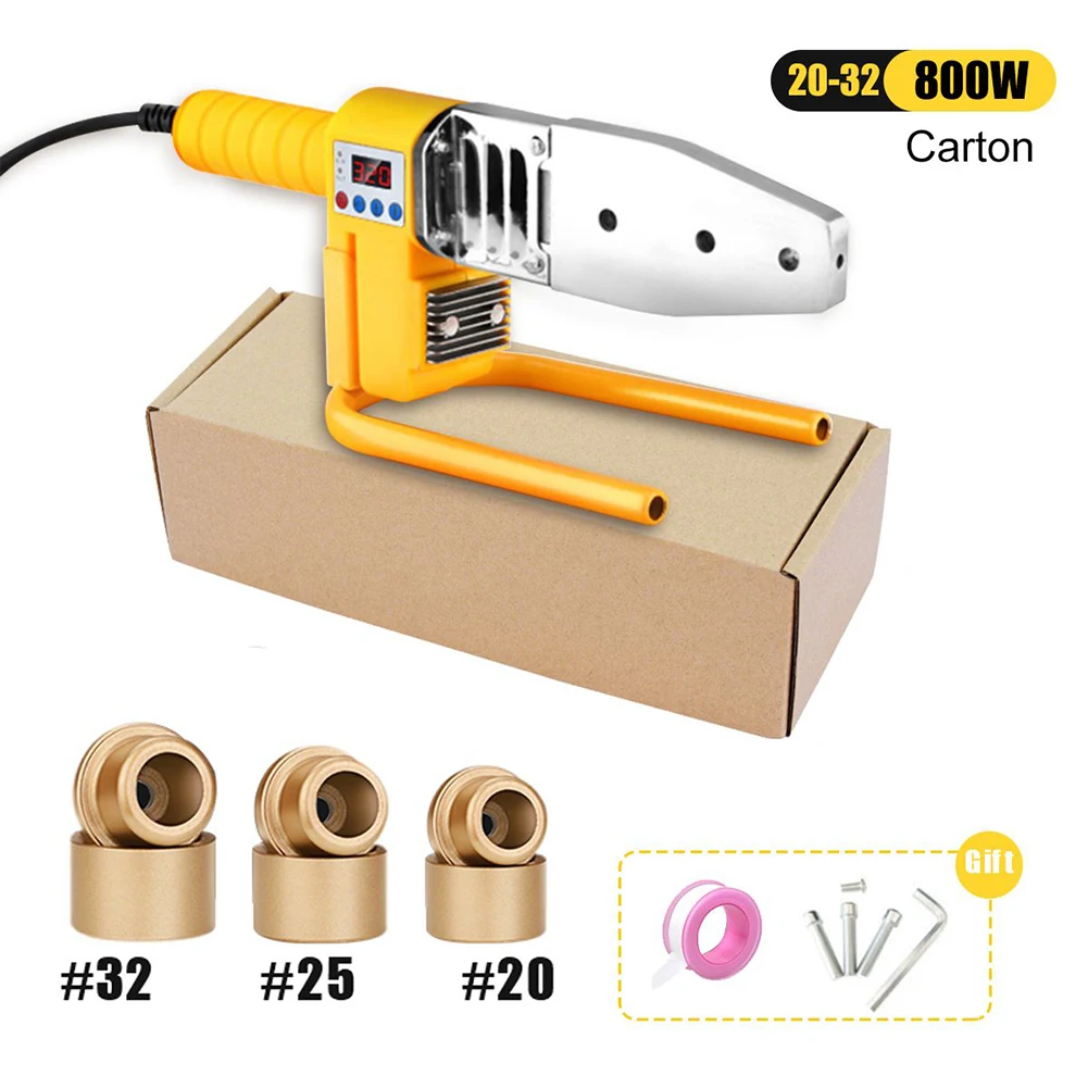 

Термоплавкий аппарат, сварочный аппарат для труб, металлический Противоскользящий аппарат PP/PPR/PB/PE/PP-C, сменные винтовые насадки для сварки температуры