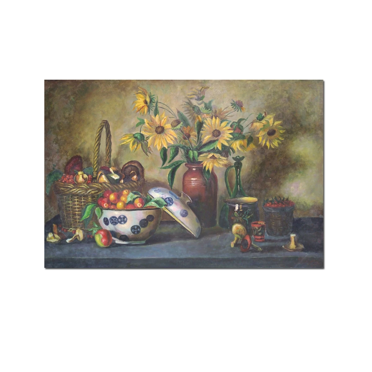 

Картина маслом на холсте, Классическая репродукция цветов, натюрморт, ручная роспись, домашний декор