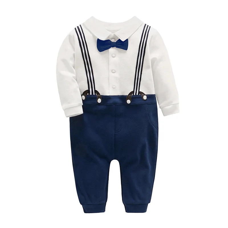 

Spring and Autumn Infant Gentleman Romper Toddler Jumpsuit Kids Clothing Child Splicing One-piece Outing Baby Boys Clothes