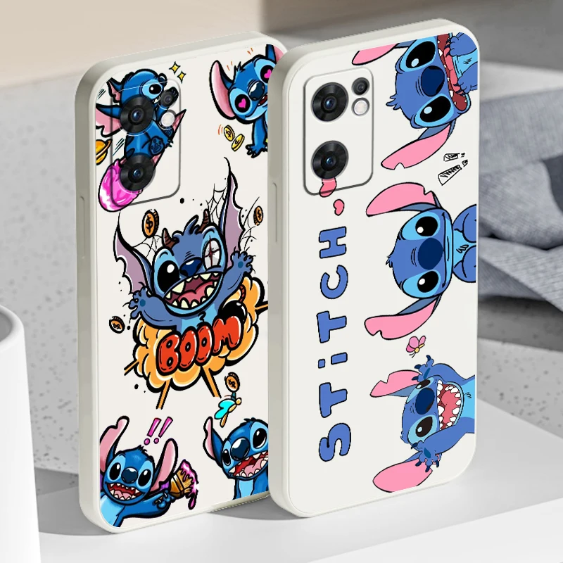 

Lilo & Stitch Disney Cartoon Phone Case For OPPO A73 A31 2020 Reno7 SE 6 5 4 2 Z Lite Pro Plus 5G 4G Funda Liquid Rope Cover
