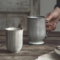 1pc relmhsyu japanese style retro ceramic household milk coffee cup office drinking breakfast mug drinkware tea cup set