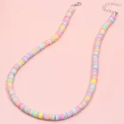 Красочное летнее пляжное ожерелье, Мягкая Керамическая цепь из бисера Disko до ключиц для женщин, Модная бижутерия, подарок