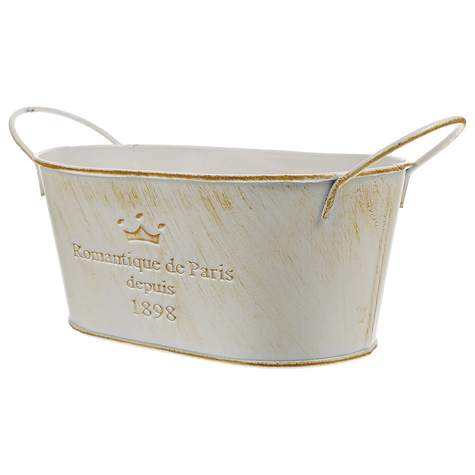 

Flowerpot Office Desk Decor Rustic Vase Chic Bouquet Flowers Artificial Farmhouse Iron Vases Work