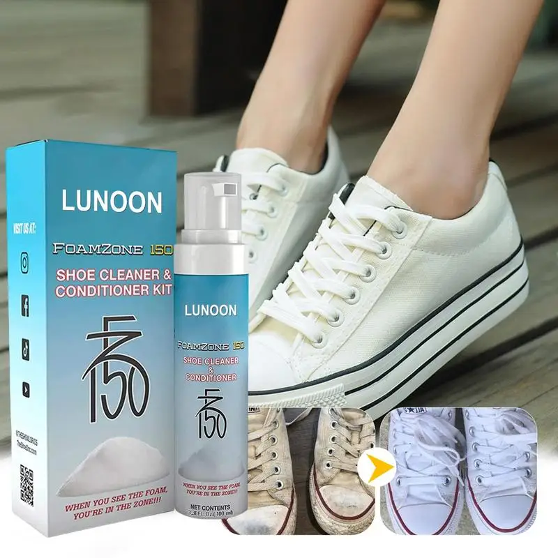 

Shoes Cleaner Kit For White Shoes Stain Dirt Grime Remover Conditioner Cleaner Kit For Sneakers Leather Shoes Cleaning Supplies