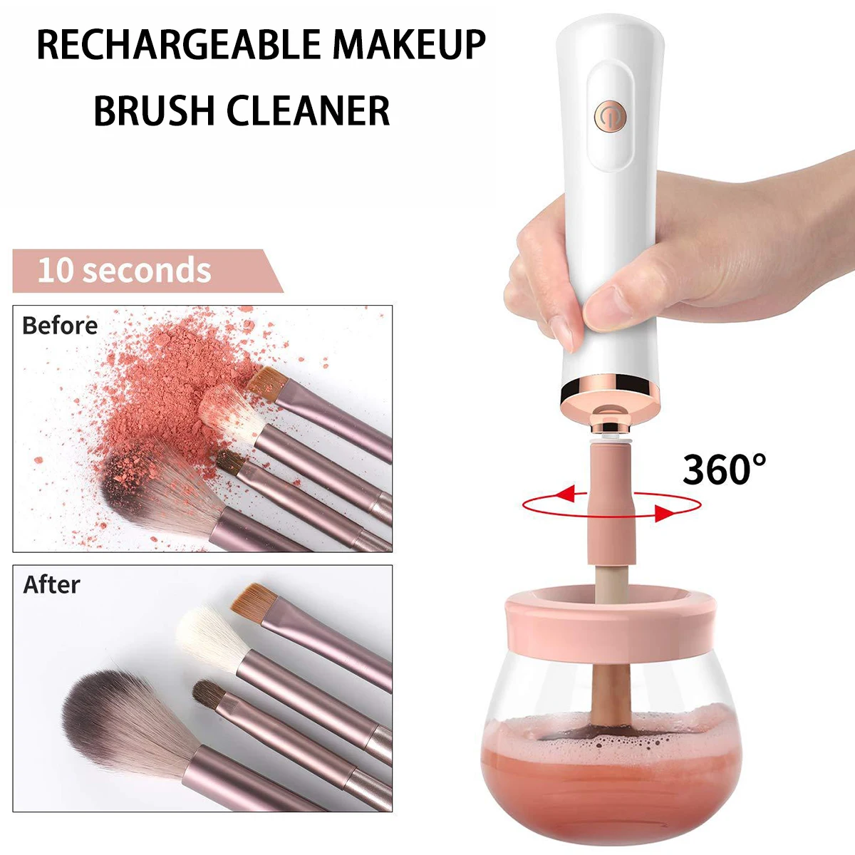 Электрическая щетка для макияжа шейкер клея и ресниц быстрая стирка сушка USB