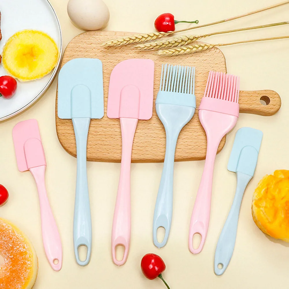 

3Pcs Scraper Oil Brush Set Kitchen Baking Utensils Cake Cream Spatula Baking Brush Silicone Kitchen BBQ Tools High Quality