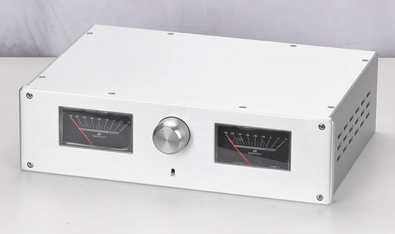 

Silver VU Meter All Aluminum Amplifier Chassis / Tube Preamp Outer Casing AMP Enclosure / Case / DIY Box (360*100*248mm)