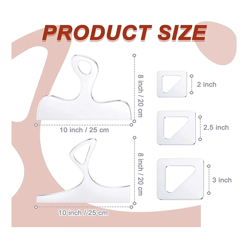 5 шт. шаблоны маршрутизаторов для деревообработки акриловые угловые трафареты с