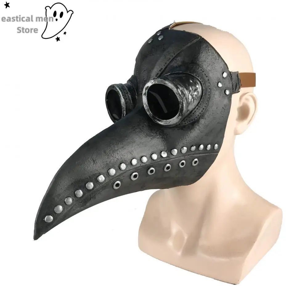 Черная резиновая маска чумного доктора на Хэллоуин длинный нос птица клюк