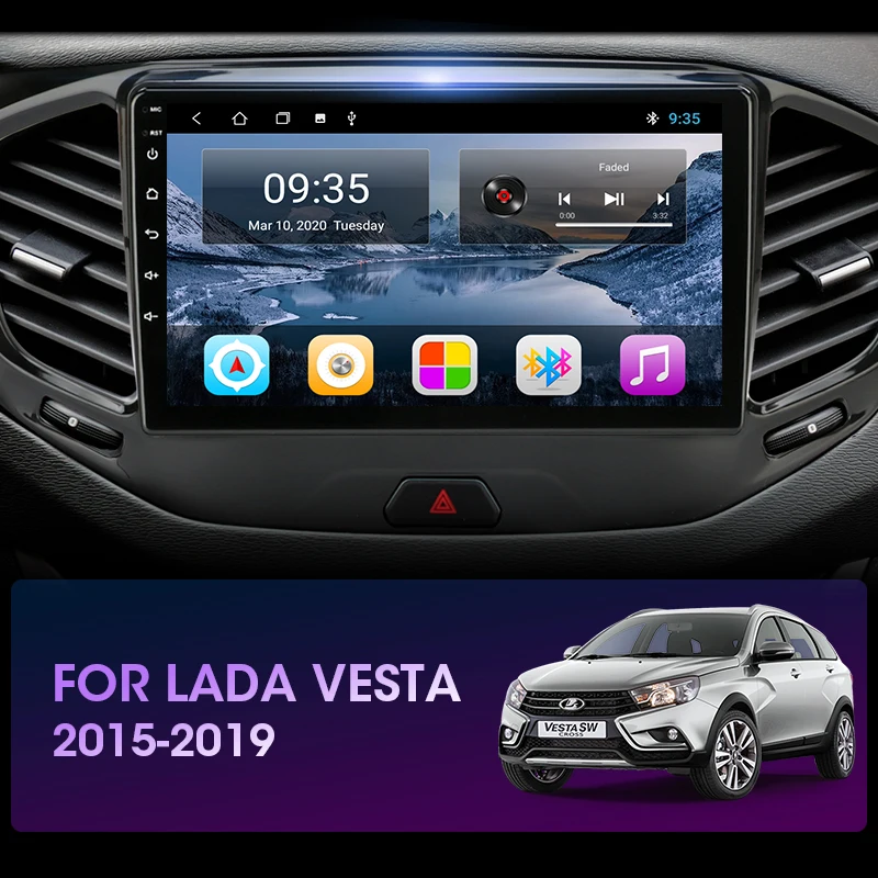 $94.32 JMCQ 2din Android Car Radio Multimedia video Player for Lada Vesta Cross Sport 2015-2019 GPS Navigation Stereo Head unit screen