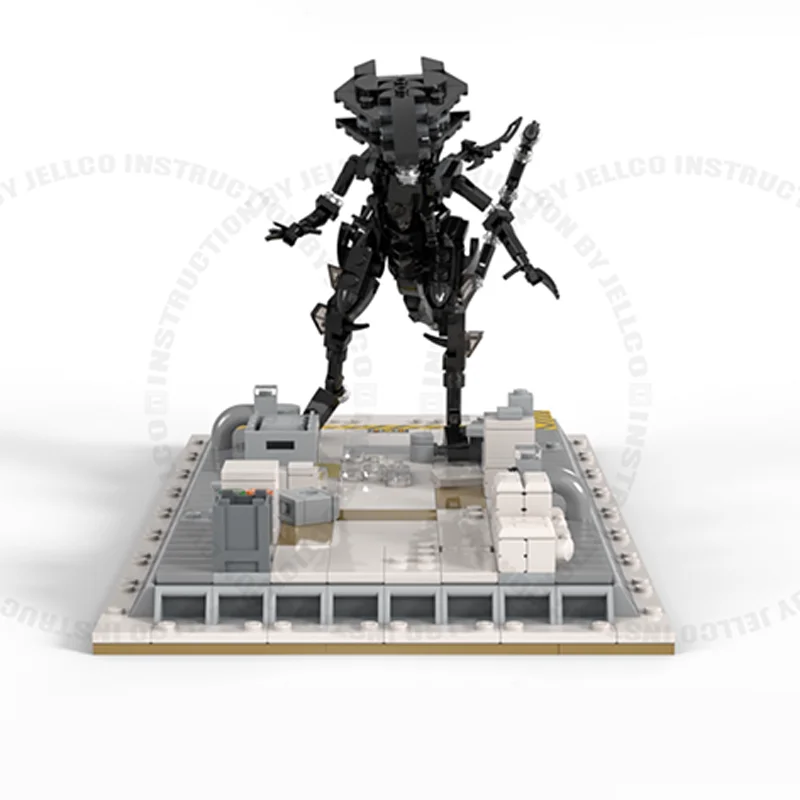 896 шт. Moc Aliens Micro Diorama: Ripley Vs Alien Queen строительные блоки креативная сборка кирпичи