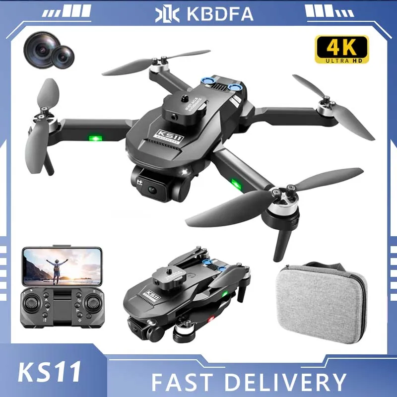 

KBDFA KS11 New Drone 8K Camera HD Obstacle Avoidance Brushless Motor Dual Helicopter Professional Foldable Quadcopter Dron Toy
