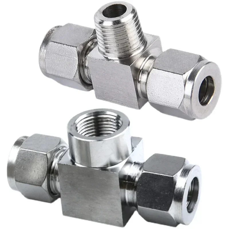 

1/8 дюйма 1/4 дюйма 3/8 дюйма 1/2 дюйма BSP M10 M14 M20 Внутренняя наружная резьба x 6, 8, 10, 12 мм Тройник сжатия, 3-ходовой фитинг из нержавеющей стали 304