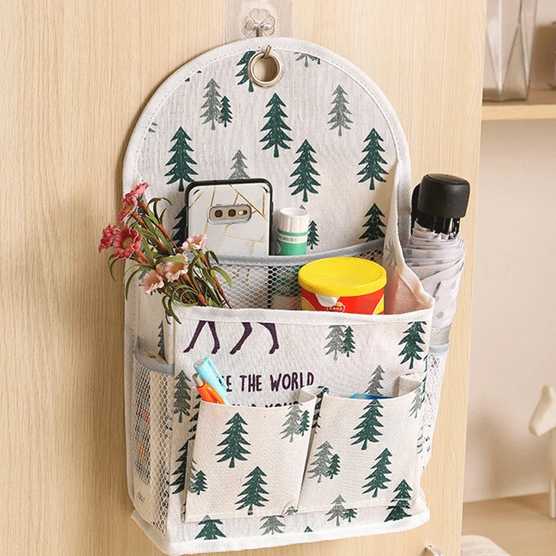 

Hanging Storage Bags Organizer Wall-Mounted Storage Bag Book Magazine Mobile Phone Holder Door Wall Storage Bag With Hook