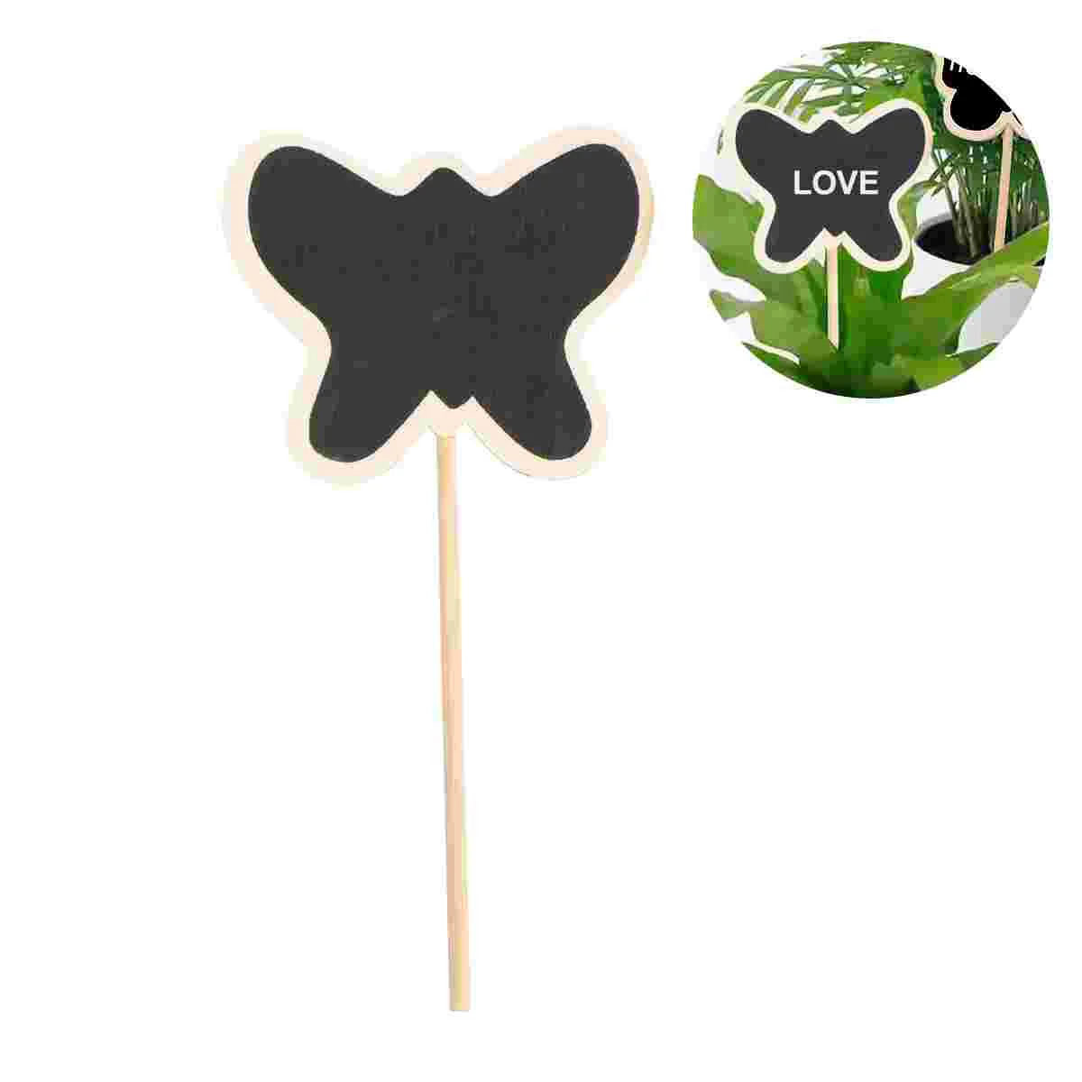 

Chalkboard Tags Tag Mini Gardening Wooden Flower Garden Label Blackboard Markers Signs Potted Sign Labels Wood Stakes Name Diy