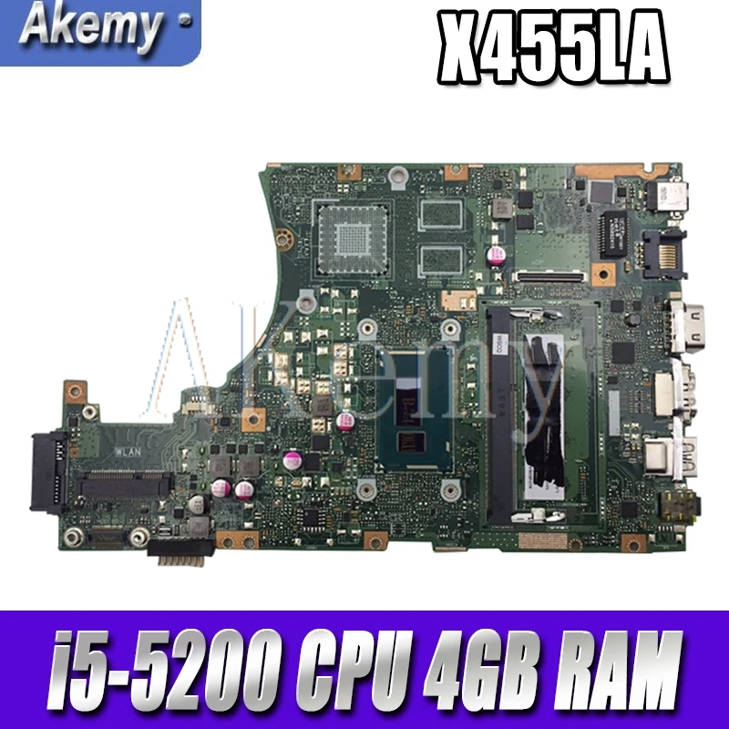 

Материнская плата AKEMY X455LA для ноутбука Asus X455LAB X455LJ X455LD X455LF X455LB материнская плата 100% ТЕСТ ОК i5-5200 ЦП 4 Гб ОЗУ