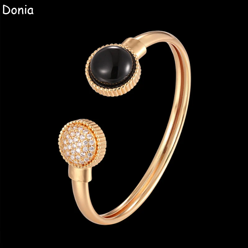 

Donia Jewelry Fashion Elastic Semi-precious Stone Micro-inlaid AAA Zircon Bracelet Wedding Accessories African