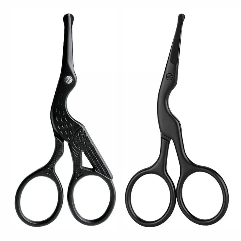 

Safe Nose Hair Remover Scissor Trimmer Steel Mini Portable Curved Safety Eyebrow Beard Rounded Scissors Scissors I0H4