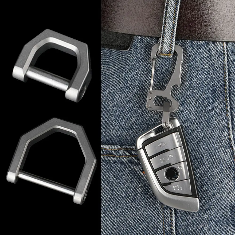 

High-quality EDC Tool Lightweight Titanium Keychain Jewelry Buckle Titanium Horseshoe Buckle Car Key Ring