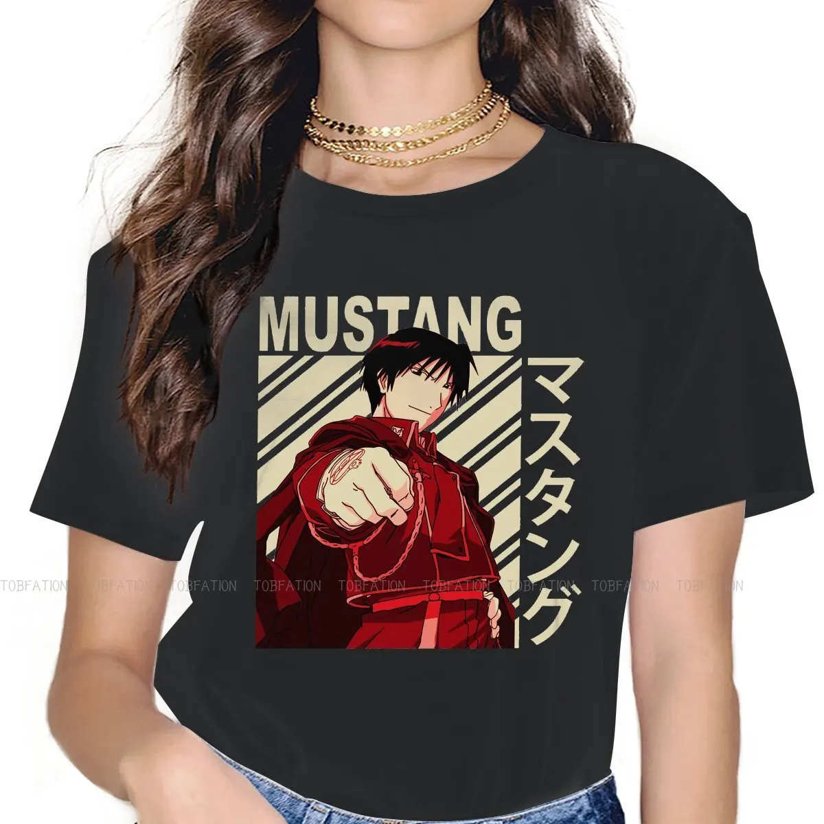 

Arte Hipster TShirts Fullmetal Alchemist Woman Graphic Pure Cotton Streetwear T Shirt O Neck 5XL