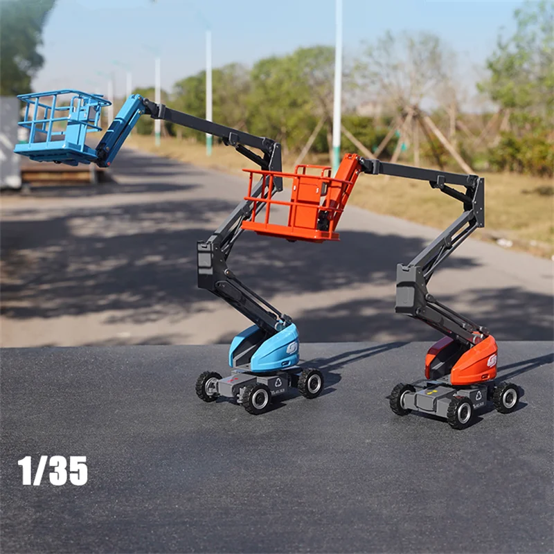 

1:35 Scale Model Heavy Industry Articulating Arm Aerial Work Platform Diecast Alloy Engineering lift Collection For Adult Fans