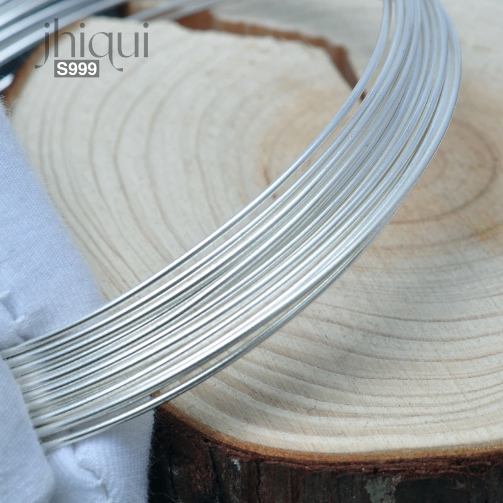 

10/50/100cm S999 Solid Pure Silver Wire for DIY Fine Jewelry Making Jewelry Findings Accessories