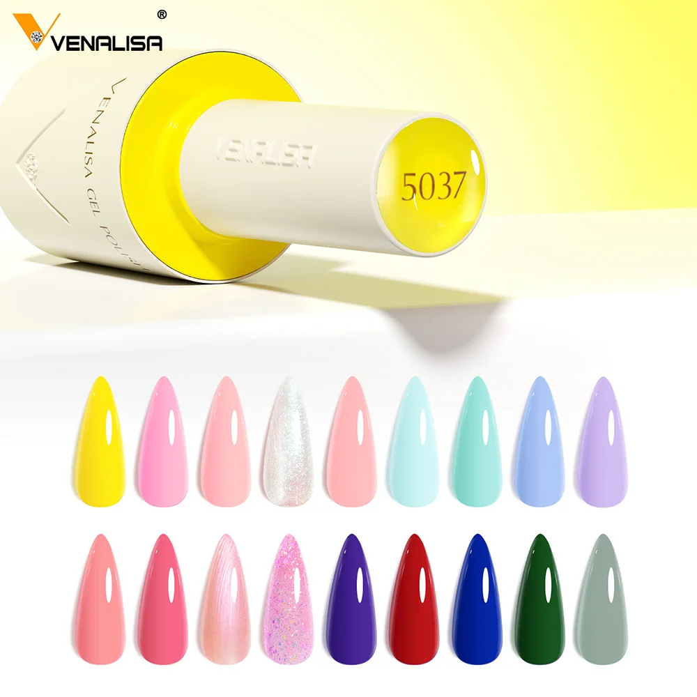 Фото VENALISA 10ml Nail Gel Polish Pastel Pink Base French Nail Art with Rainbow Crystals Soak Off UV LED Long Lasting Semi Permanent №5