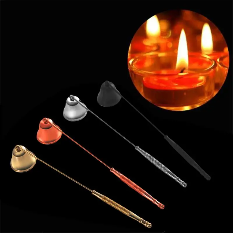 

Stainless Steel Bell Snuffer Candle Wick Candle Extinguisher Hand Put Off Tool Bell-shape Candle Holder Home Accessories Tools